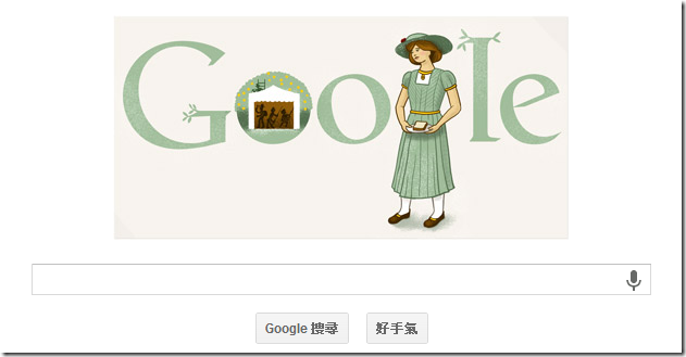 [Google Doodle] 紐西蘭現代主義作家 Katherine Mansfield 125歲冥誕