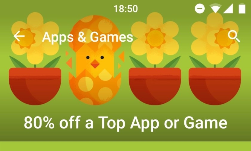 80%折扣復活節彩蛋 就在Google Play商店中!