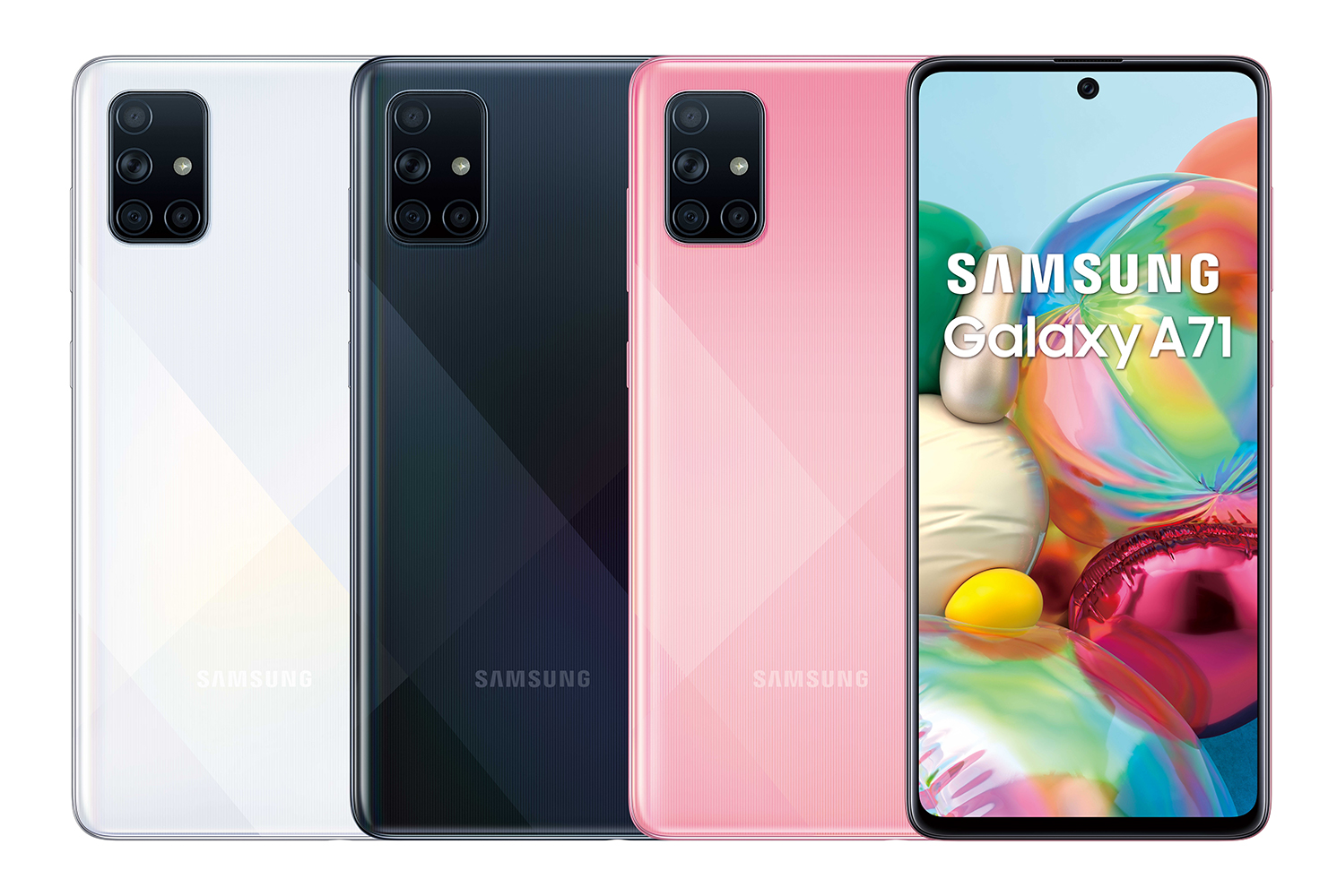 【新聞照片5】Galaxy A71將推出晶石銀、晶石黑、晶石粉三款顏色，單機建議售價NT$15,990.jpg