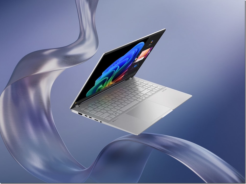 ASUS Vivobook S 15搭載最新Windows AI功能與華碩獨家AI應用程式的Copilot PC。