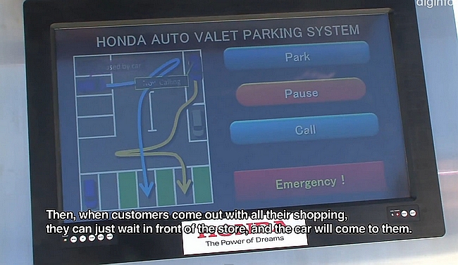 Honda automatic driverless valet parking system-5