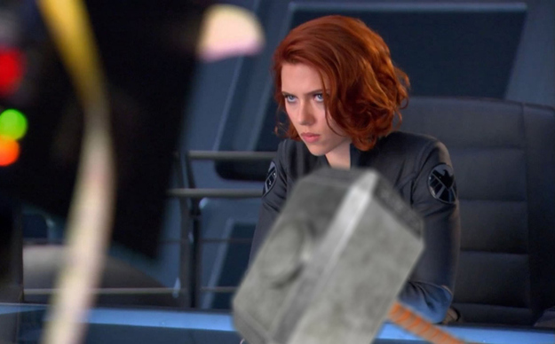 She could sit in front of Thor's hammer a lot.