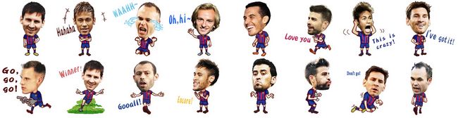 WeChat新聞圖檔貼圖1_巴塞隆納足球明星動態貼圖