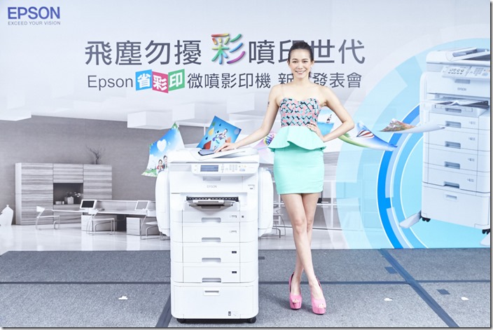 新聞照片2-1：Epson領先業界推出省彩印 微噴影印機 WF-R8591（A3）WF-R5691（A4）兩款機型，搭載獨家PrecisionCore精點微噴技術，大幅提升列印速度及影像品質。