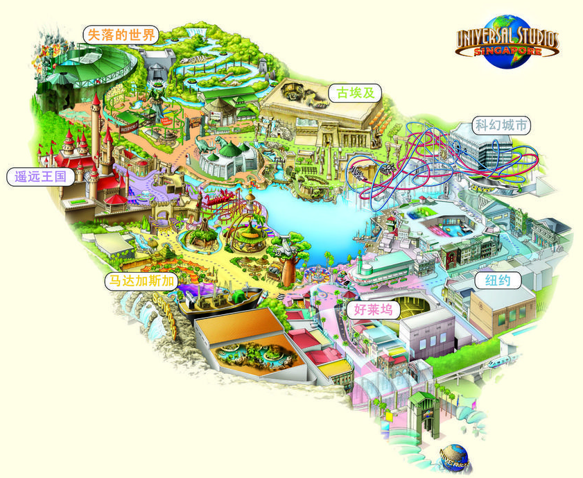 新加坡環球影城地圖