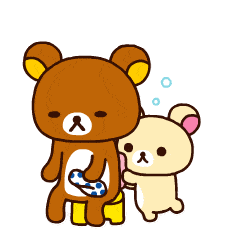 WeChat新聞圖檔貼圖拉拉熊(單)_洗澡