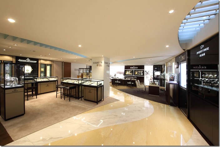 亨得利三寶名錶積家店中店沉穩而內斂，讓顧客細細品味腕表之美。