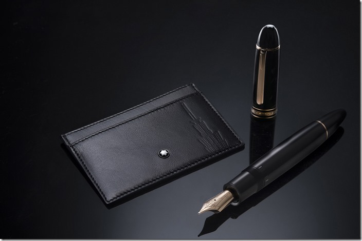 萬寶龍台北101全球全新概念精品專賣店_兩款萬寶龍台北101獨家限量商品_Meisterstück 149大師傑作系列台北101限量書寫工具(右)售價$ 30,800元以及萬寶龍台北101限量三卡名片夾(左)售價$ 4,100元