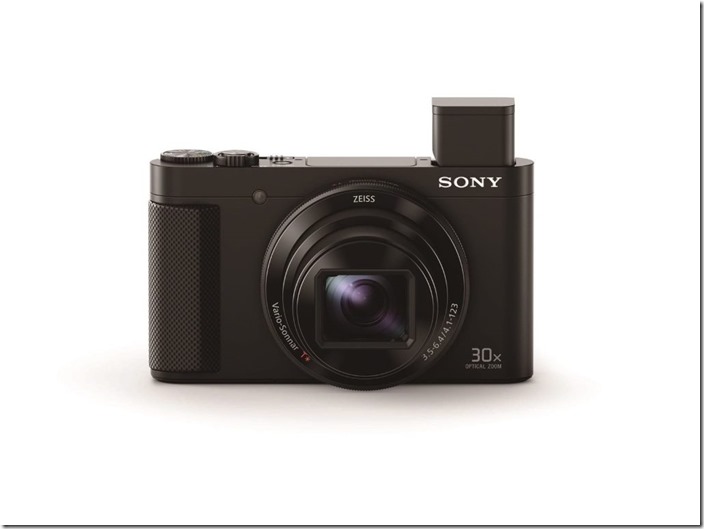 圖2：Sony 最新Cyber-shot™【DSC-HX90V】新增伸縮式OLED Tru-Finder®蔡司T電子觀景窗，使影像對比更鮮明、使用者更快速精確進行構圖，所見即所拍！