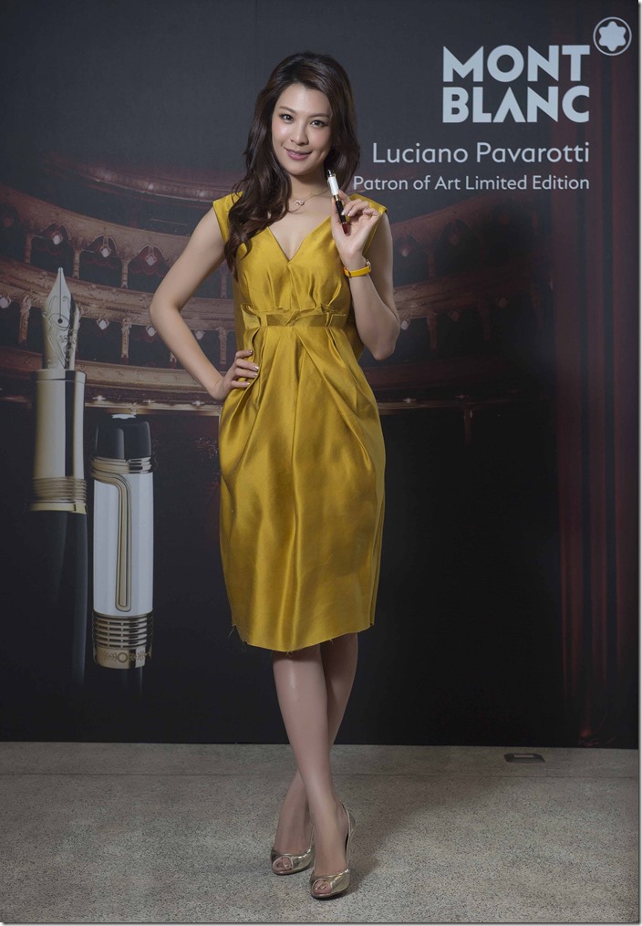 名模林若亞展演萬寶龍藝術贊助系列帕華洛帝(Pavarotti)4810限量鋼筆。