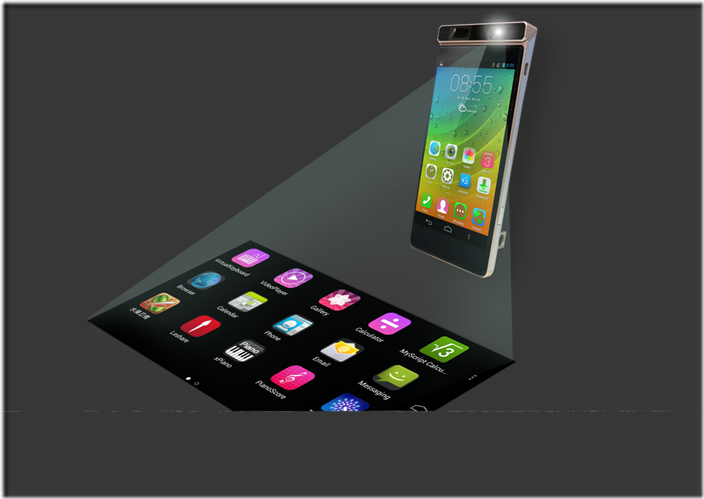 concept phone with projection