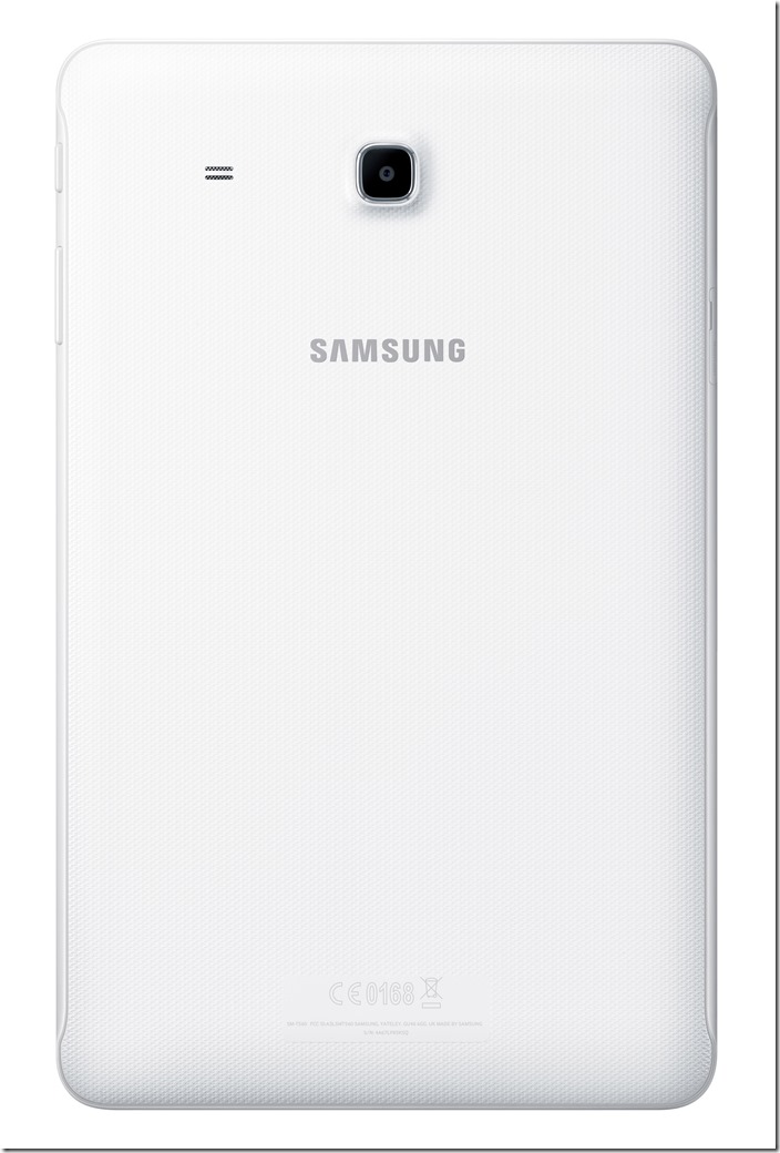 Galaxy Tab E絕美時尚菱格壓紋背蓋設計，提供完美手持質感