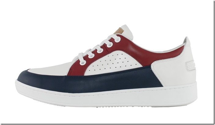 【拼接撞色休閒鞋】TRAVEL FOX STYLE系列 (白、紅、藍拼接)_原價：NTD 3,200元(男)，NTD 3,000元(女)