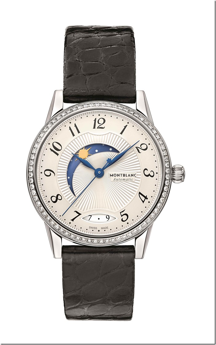 112500 萬寶龍Boheme寶曦系列日夜顯示精鋼鑲鑽女仕腕錶，建議售價NT$153,900