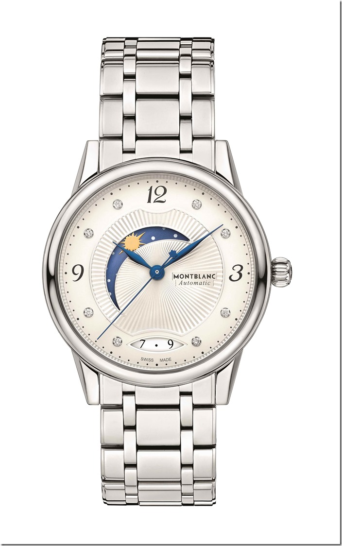 112501 萬寶龍Boheme寶曦系列日夜顯示精鋼鑲鑽女仕腕錶，建議售價NT$105,900