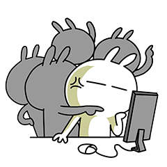 WeChat新聞圖檔貼圖兔斯基上班篇(單)_別煩我