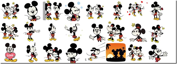 WeChat新聞圖檔貼圖_米奇米妮戀愛記