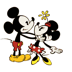 WeChat新聞圖檔貼圖米奇米妮戀愛記(單)下腰親吻