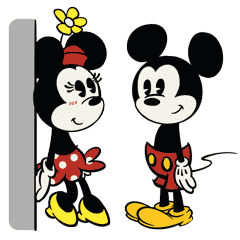 WeChat新聞圖檔貼圖米奇米妮戀愛記(單)壁咚