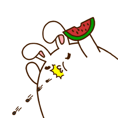 WeChat新聞圖檔貼圖月光肥兔(單)_西瓜子攻擊