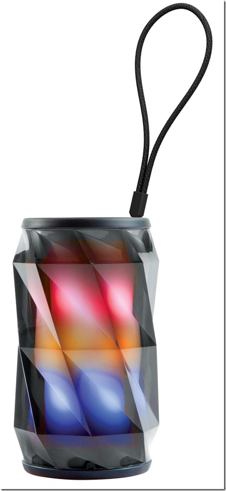 iBT74亮彩炫目藍牙無線喇叭體積輕巧，搭配附送繫繩，便於攜帶