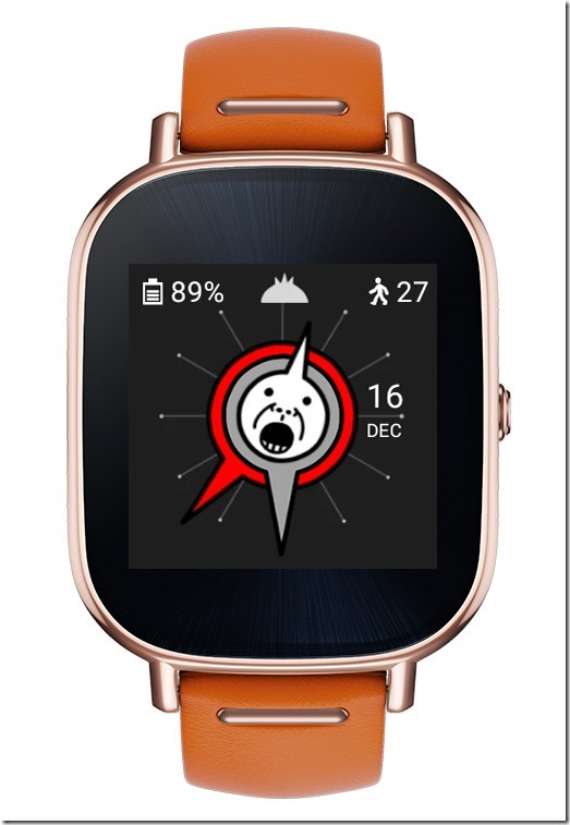 為迎接即將到來的聖誕節及歲末，12月18日起特別推出2款由知名插畫家Duncan精心創作的個性錶面，圖為「百搭的五官  The Face」。