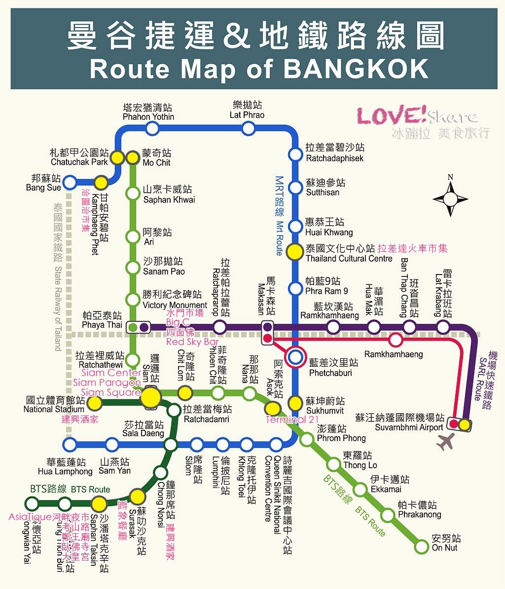 曼谷捷運地圖,曼谷bts地圖