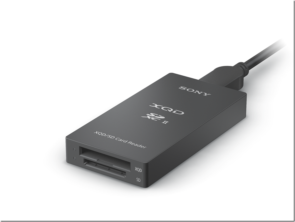 圖2)Sony同步推出全球首款XQD及SD讀卡機MRW-E90，同步升級對應匹配技術，用戶無須再配備多款讀卡機，存取工作更簡便有效率。