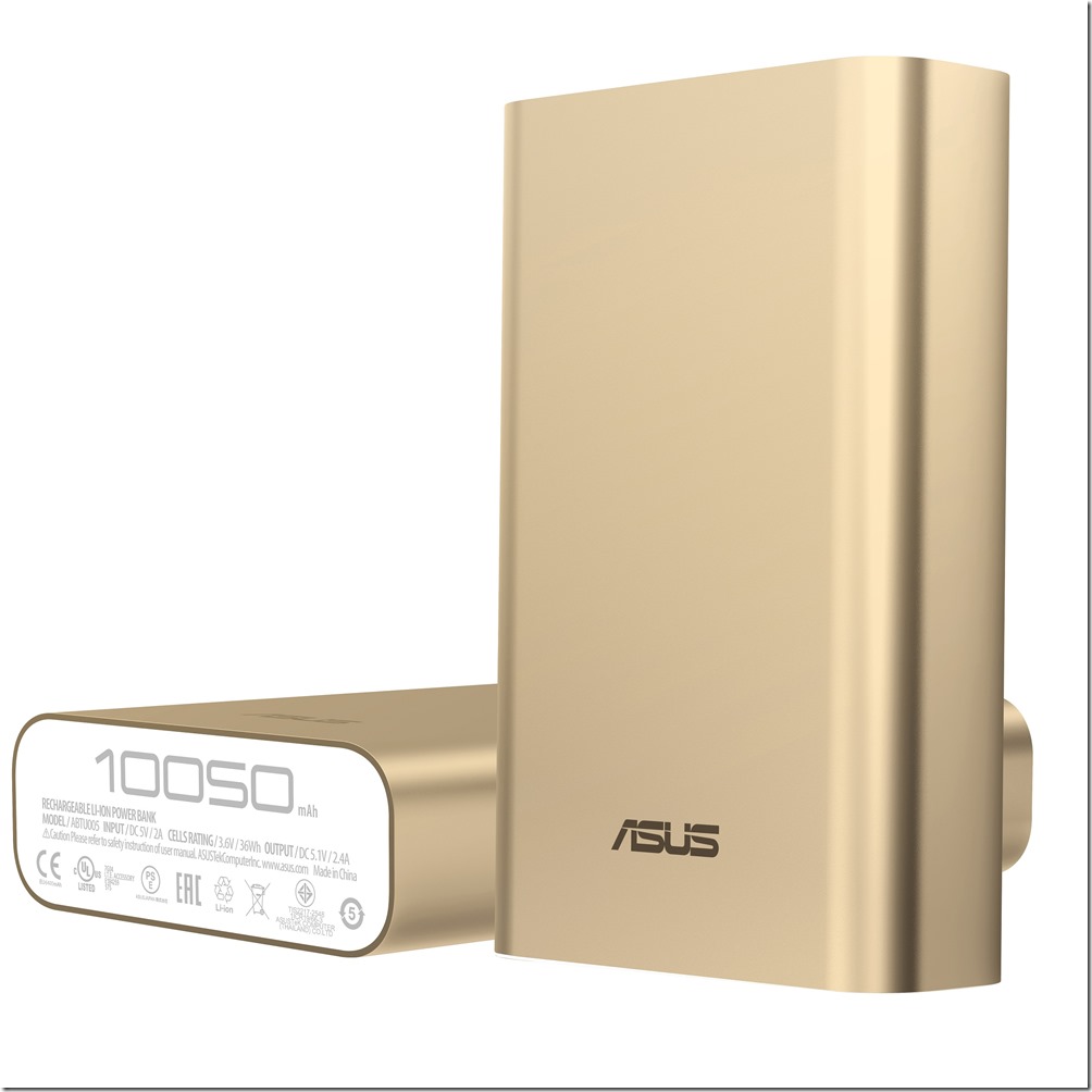 採用廣獲業界肯定Panasonic電芯的全新10050mAh掌中王ASUS ZenPower行動電源，今起同步上市。