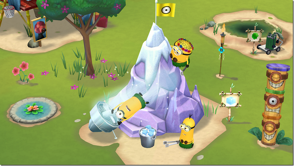 賺取全新升級金幣，讓小小兵獲得新道具或新服裝，換上草裙、椰子內衣與頭飾，增加新技能。