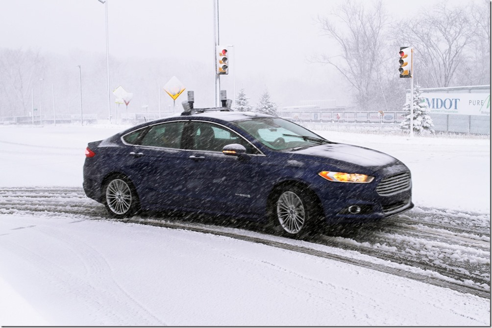 To navigate snowy roads, Ford autonomous vehicles are equipped with high-resolution 3D maps â complete with information about the road and whatâs above it, including road markings, signs, geography, landmarks and topography.,To navigate snowy roads, Ford autonomous vehicles are equipped with high-resolution 3D maps – complete with information about the road and what’s above it, including road markings, signs, geography, landmarks and topography.