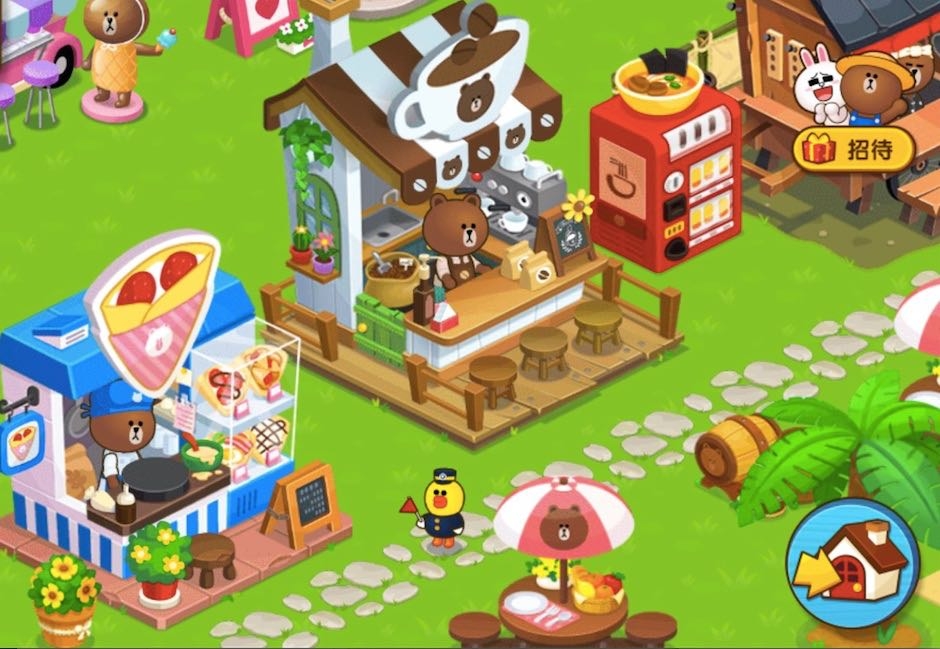 【圖五】玩家等級提升後，可新增農場居民，開設咖啡廳、漢堡店或礦場等各種店面及設施