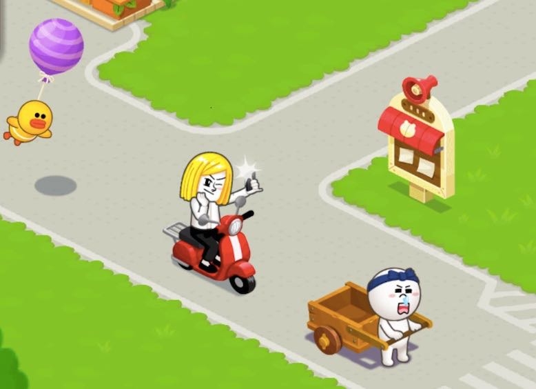 【圖六】LINE卡通明星們也是農場的忠實顧客呦！