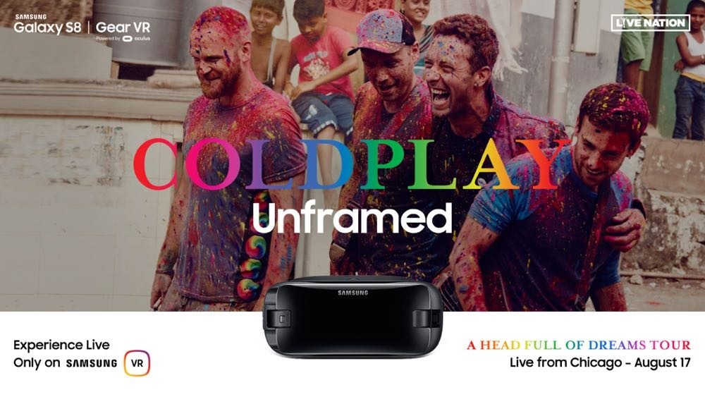 三星推出酷玩樂團 (Coldplay) 演場會 VR 直播!