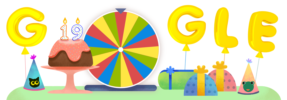 Google 生日幸運轉盤 中的 19 項驚喜！Google 19 歲了！