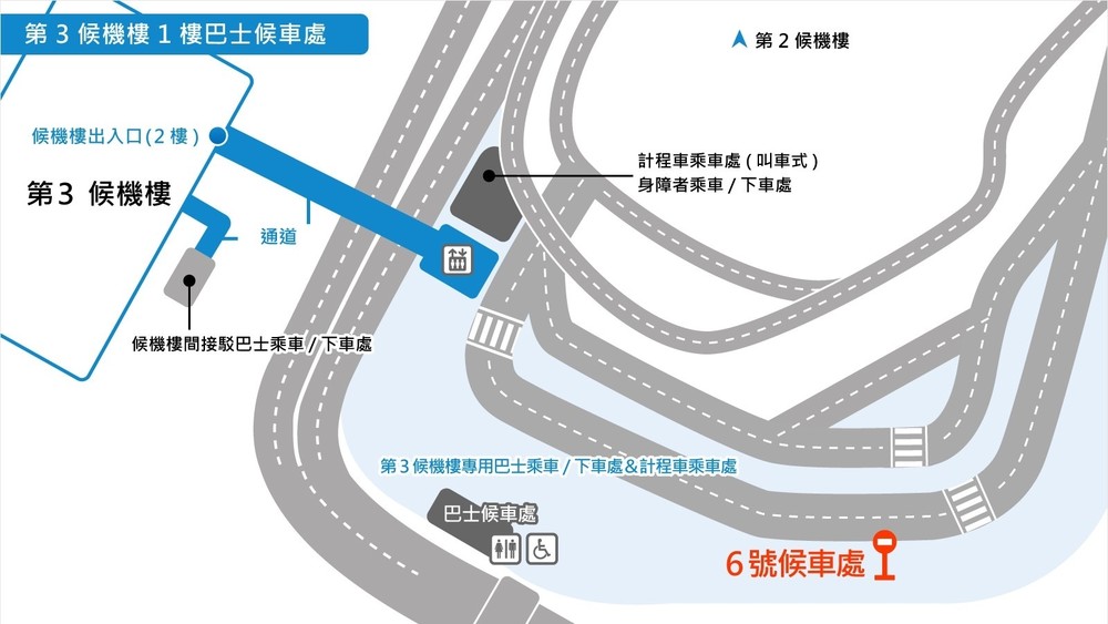 第3候機樓1樓入境大廳6號站牌