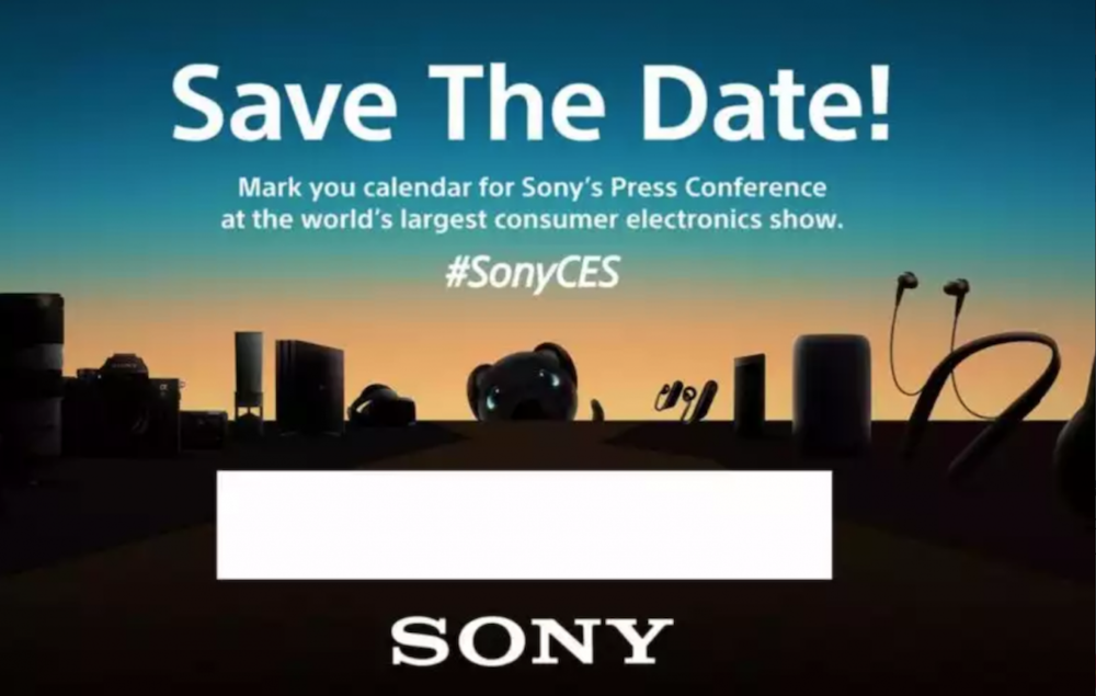 釋出邀請函 Sony 將於CES 2018舉辦新品發表會