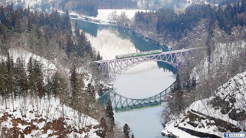 【福島旅遊】只見線第一鐵橋：鐵道冬雪絕景（含交通攻略＋雪地必備好用聖品潤膚霜推薦） @就愛去日本 - 右上的世界食旅