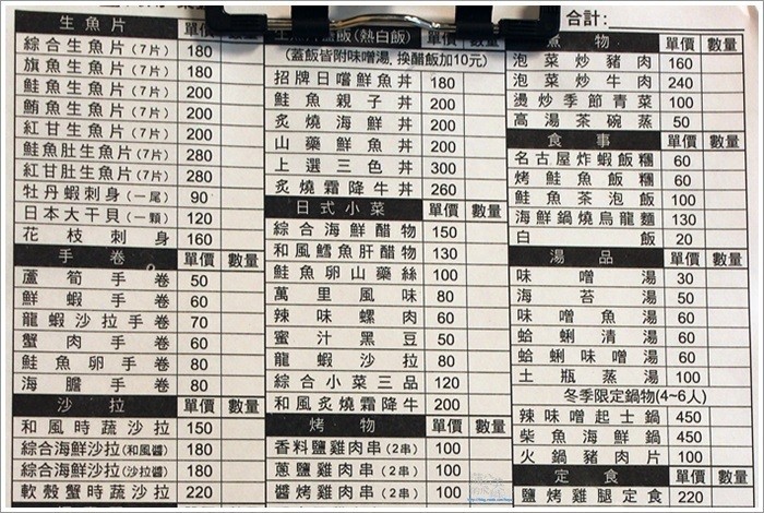 20171116-日嚐漁食11menu