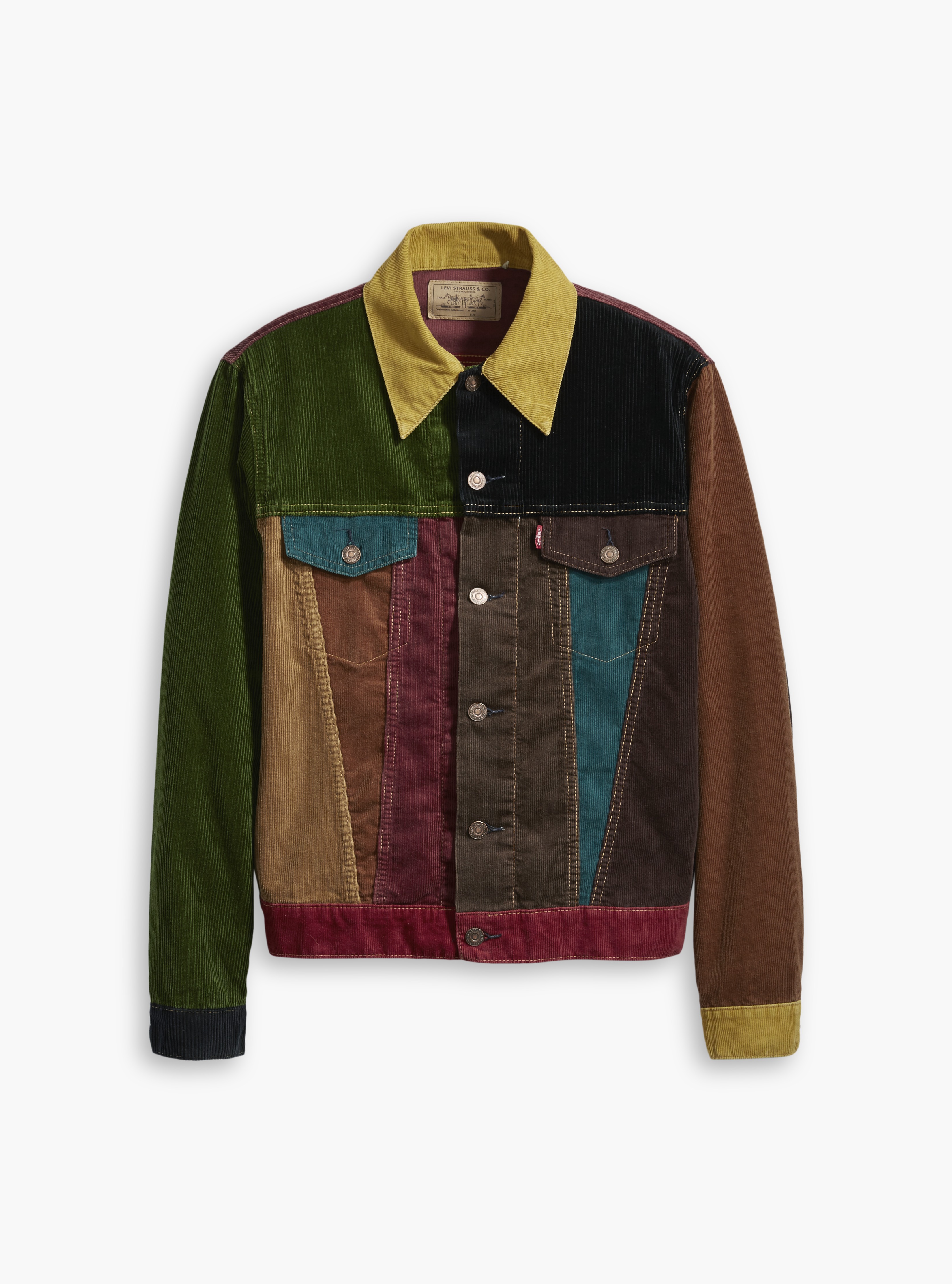 LVC秋冬系列多色塊拼接燈心絨夾克