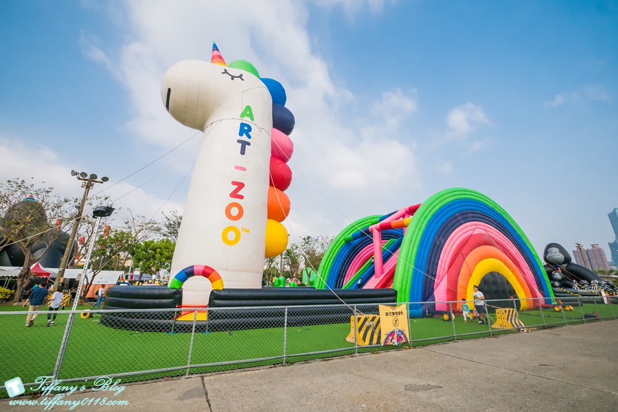 [高雄景點]棧柒庫Art-Zoo藝術動物園/15座大型氣墊樂園/期間限定一票玩到底