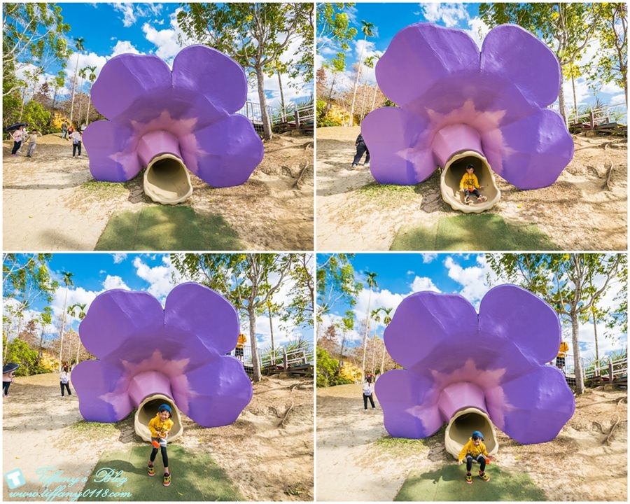 [嘉義景點]綠盈牧場/門票50元有十樣設施可以玩超划算/超美教堂可拍IG照/小朋友最愛的牽牛花造型溜滑梯