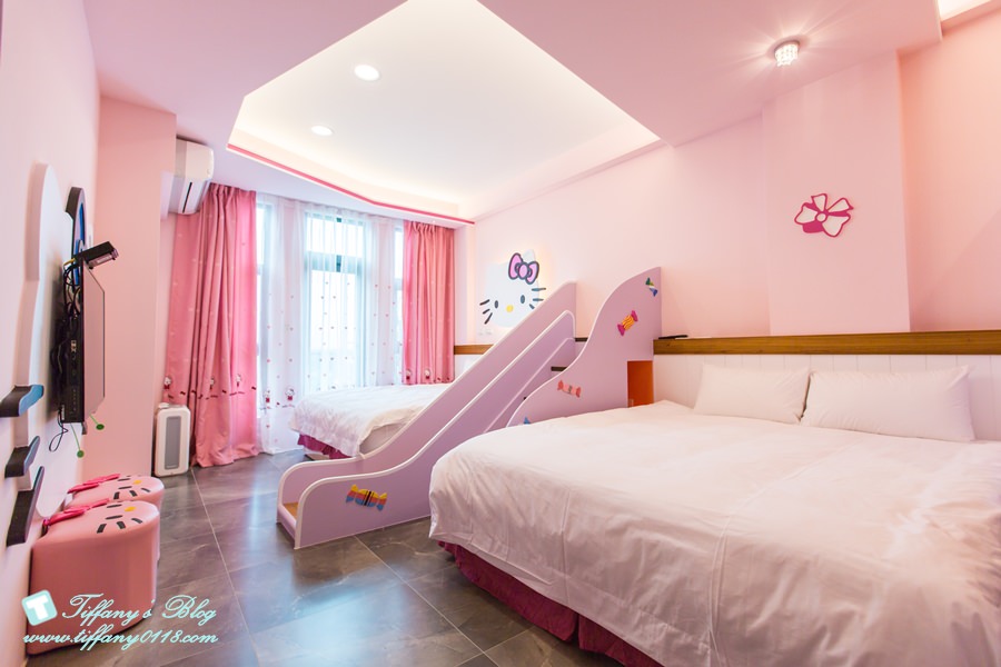 [宜蘭民宿推薦‧五結]米可親子民宿/主題式溜滑梯親子房型/戶外休憩空間+超大戲水池