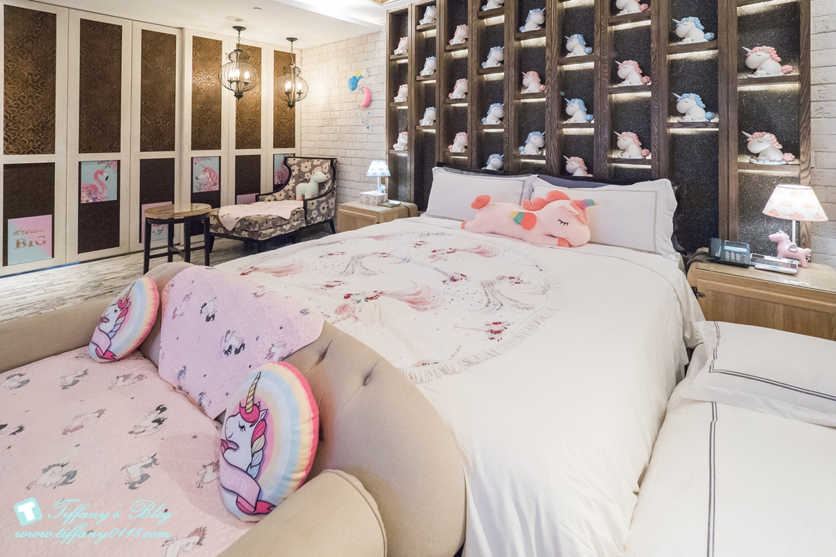 [台中住宿推薦]芭蕾城市渡假旅店/全台唯一獨角獸親子房型超夢幻/Villa主題房型寬敞又有特色