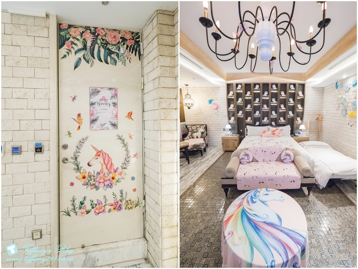 [台中住宿推薦]芭蕾城市渡假旅店/全台唯一獨角獸親子房型超夢幻/Villa主題房型寬敞又有特色