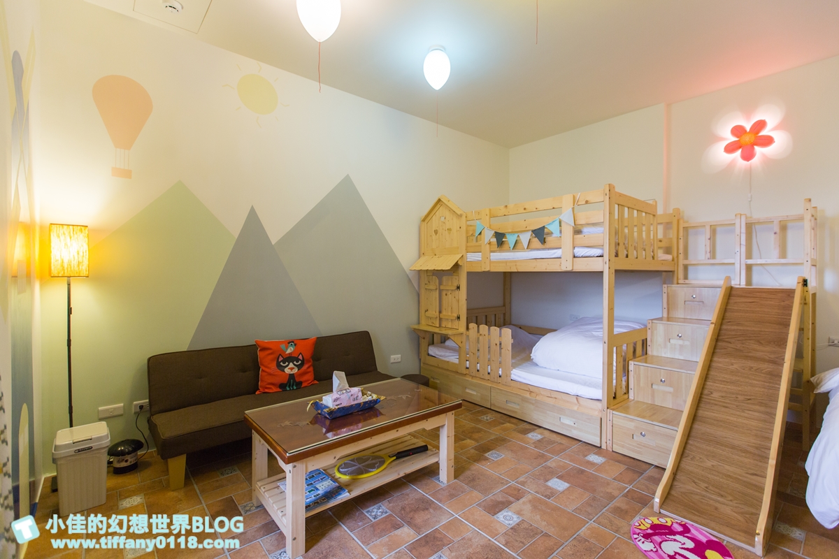 [宜蘭民宿推薦‧五結]斑鳩小鎮森活民宿/新開幕/北歐清新風格親子民宿/溜滑梯+盪鞦韆+遊戲區+電動車應有盡有