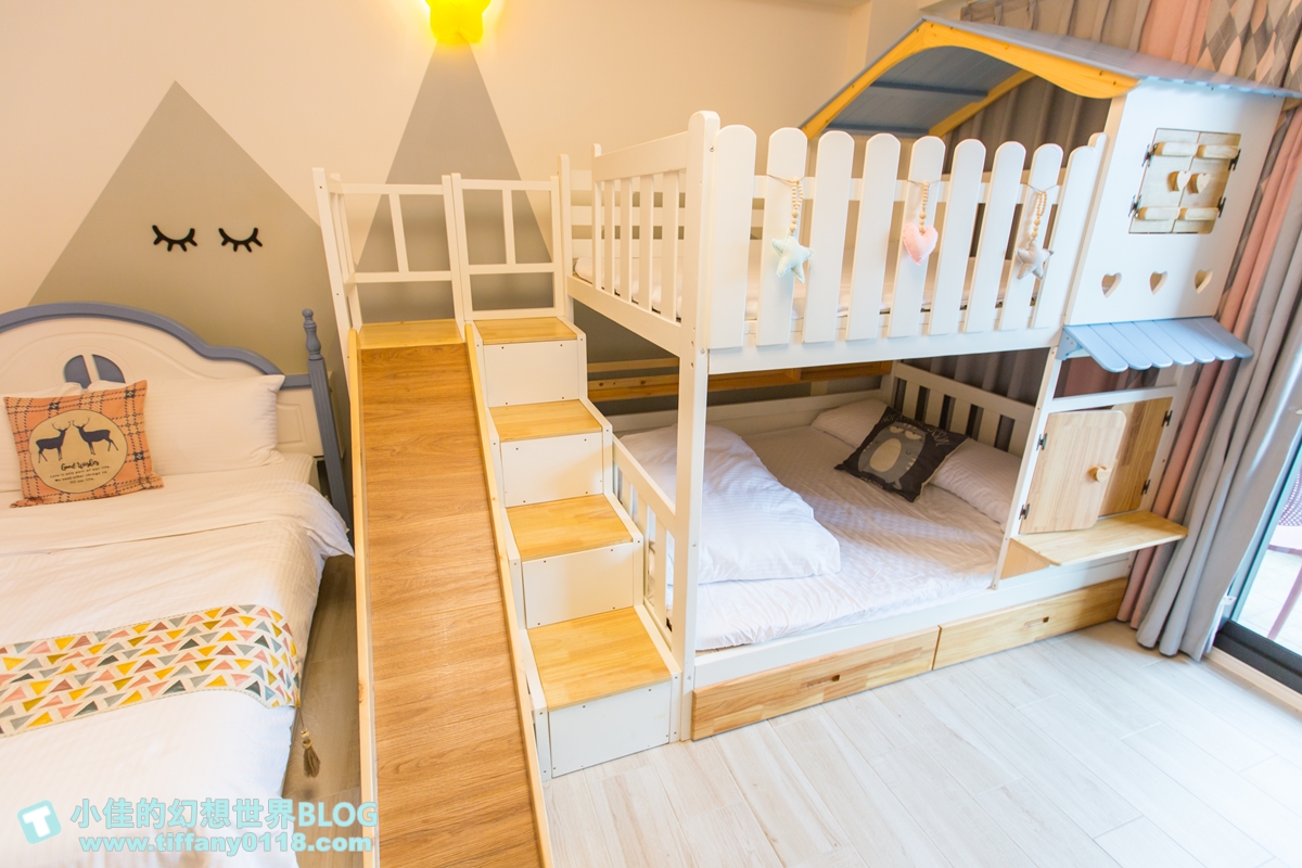 [宜蘭民宿推薦‧五結]斑鳩小鎮森活民宿/新開幕/北歐清新風格親子民宿/溜滑梯+盪鞦韆+遊戲區+電動車應有盡有