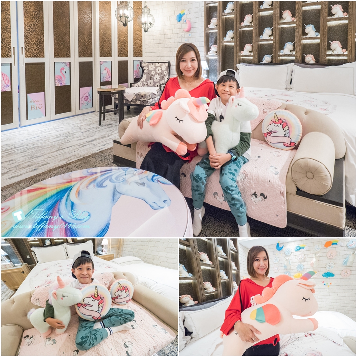 [台中住宿推薦]芭蕾城市渡假旅店/全台唯一獨角獸親子房型超夢幻/Villa主題房型寬敞又有特色