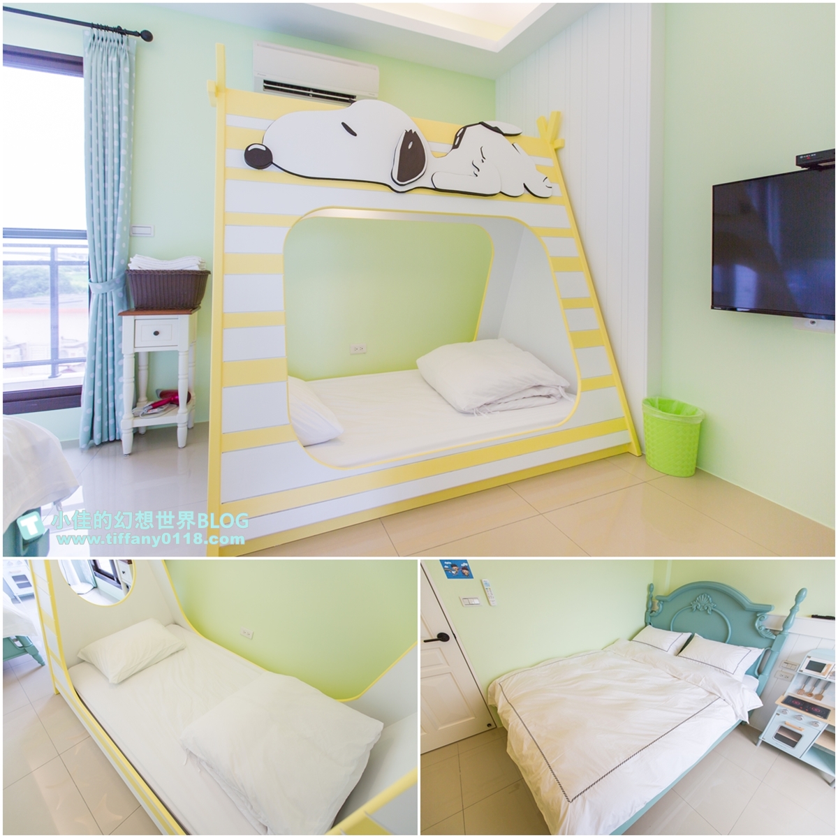 [宜蘭民宿推薦‧冬山]情園親子民宿1館/溜滑梯主題房型+木作帳篷屋+球池+大片田野風光