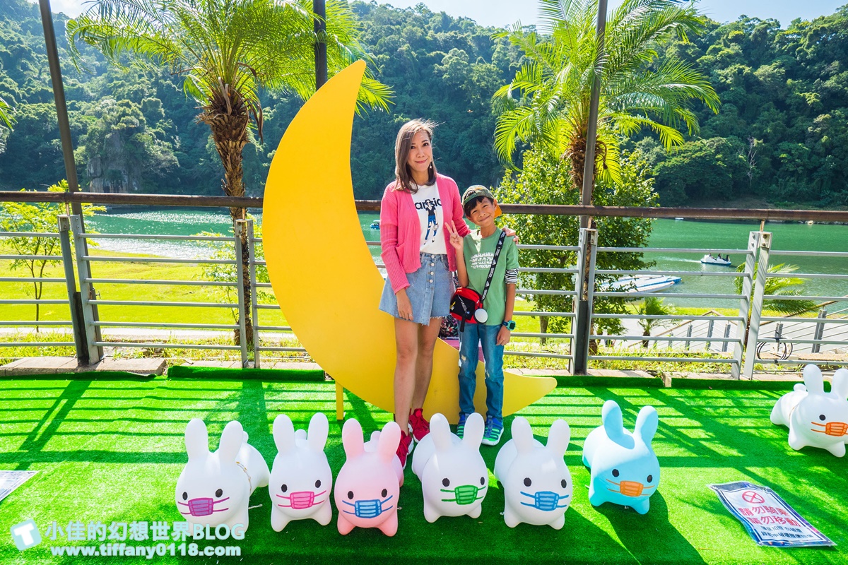 2020碧潭地景藝術「幾米 向月亮許願」/15公尺高月亮蛋糕+超萌兔子及小熊/月兔藝術大街超好拍